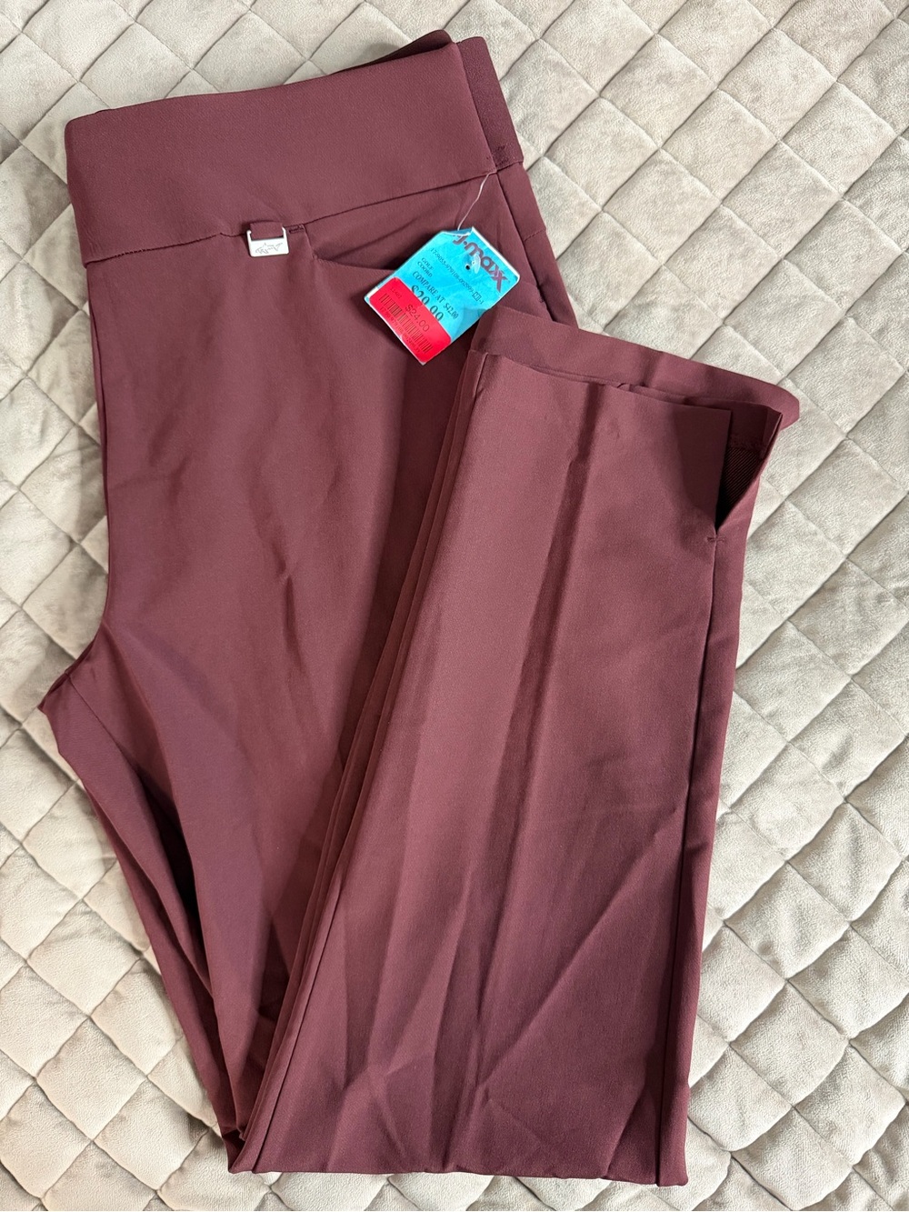 Gymshark Maroon Straight-Leg Women's Trousers